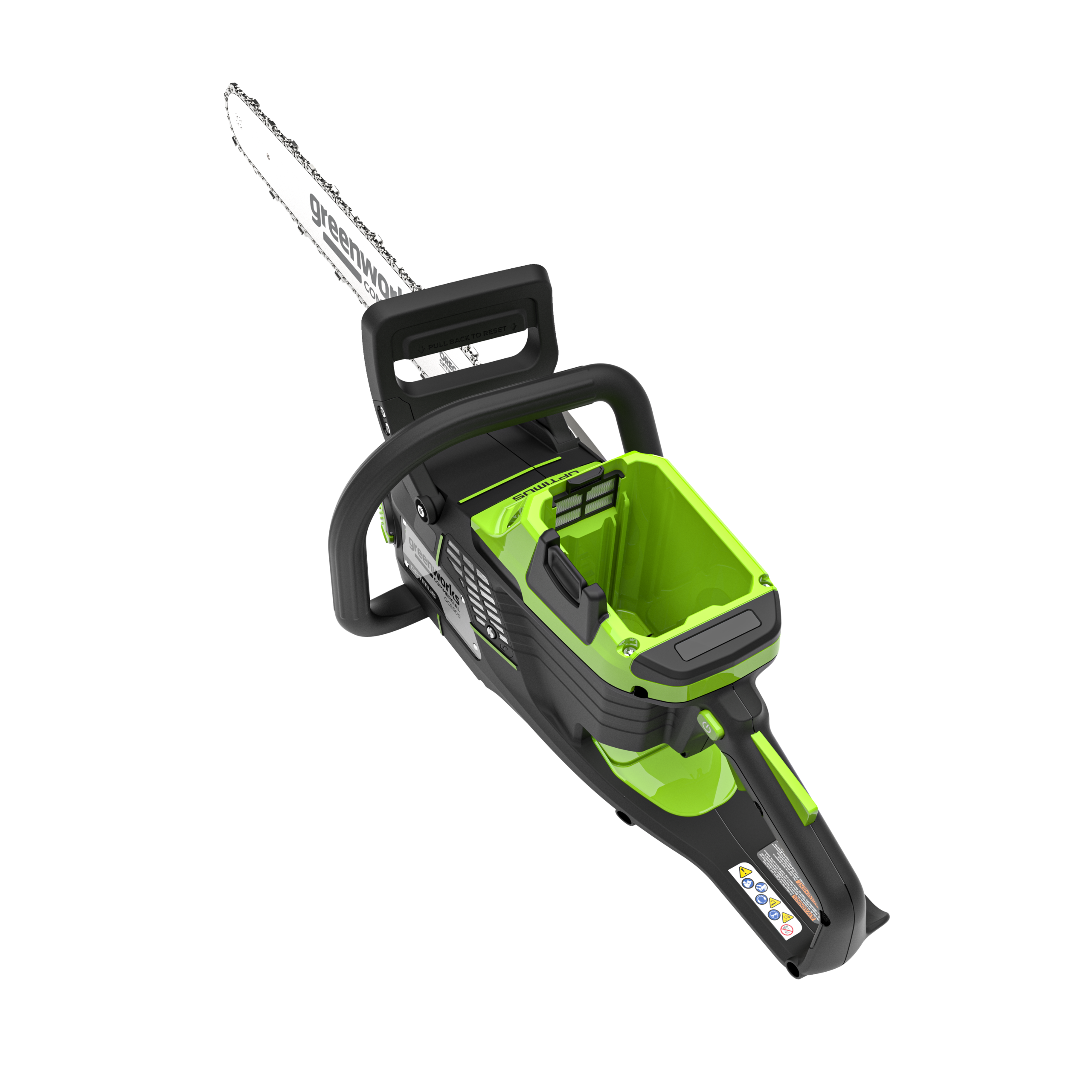 Профессиональная цепная пила Greenworks OCS500: мощность 3 кВт для валки деревьев и распила брёвен