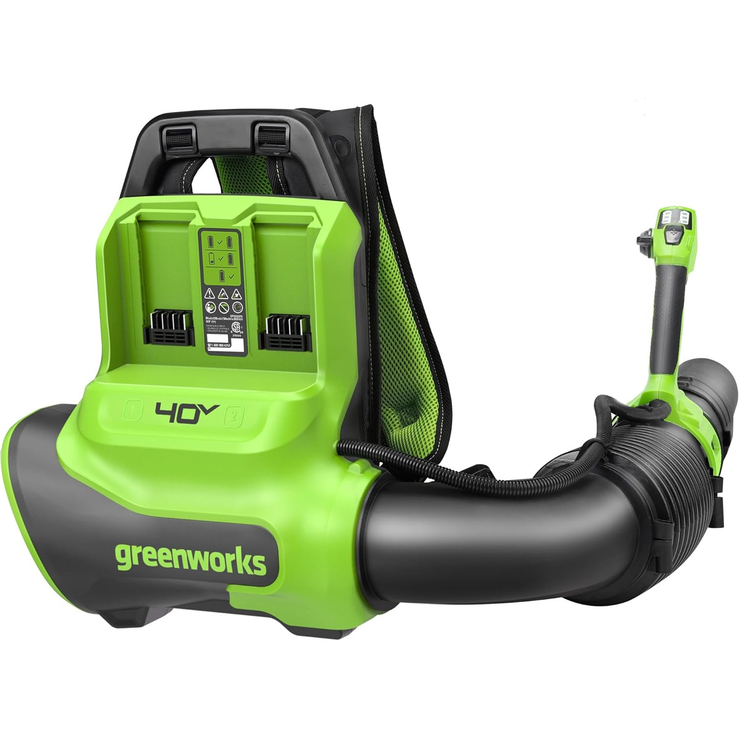 Ранцевая воздуходувка Greenworks GD40BPG2: мощность для больших территорий, комфорт для оператора